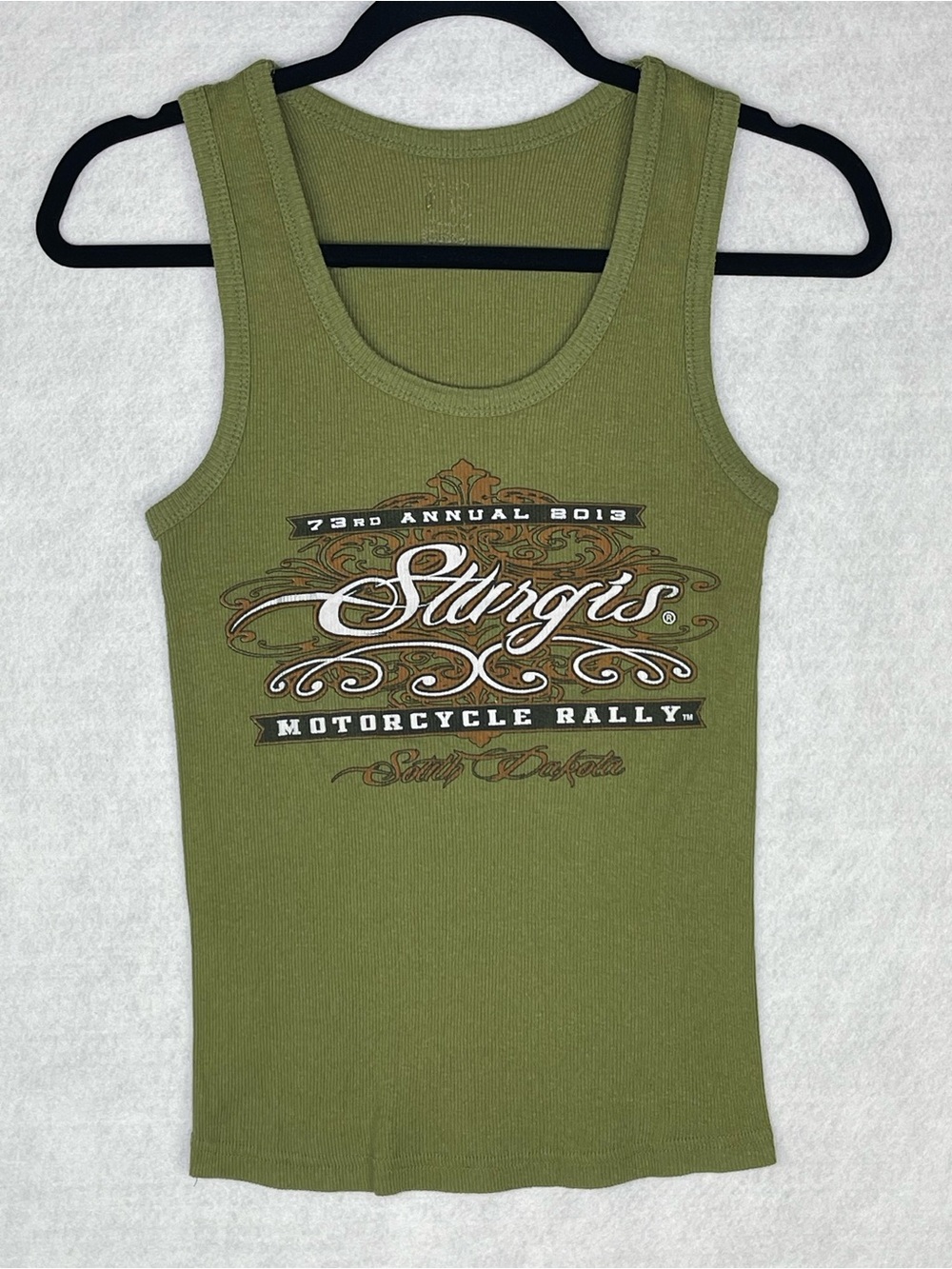 Sturgis Olive Green Women's Tank Top - Motorcycle Rally Graphic
